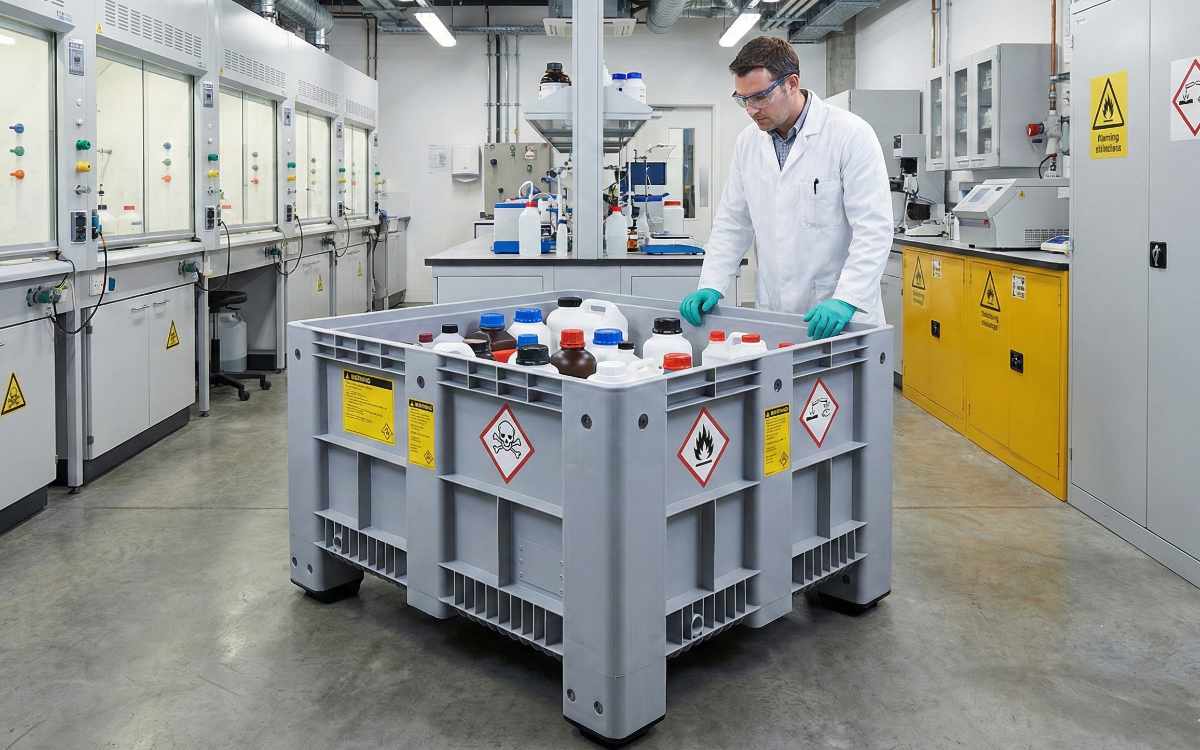 Bins de Plástico para la Industria Química: Requisitos y Certificaciones