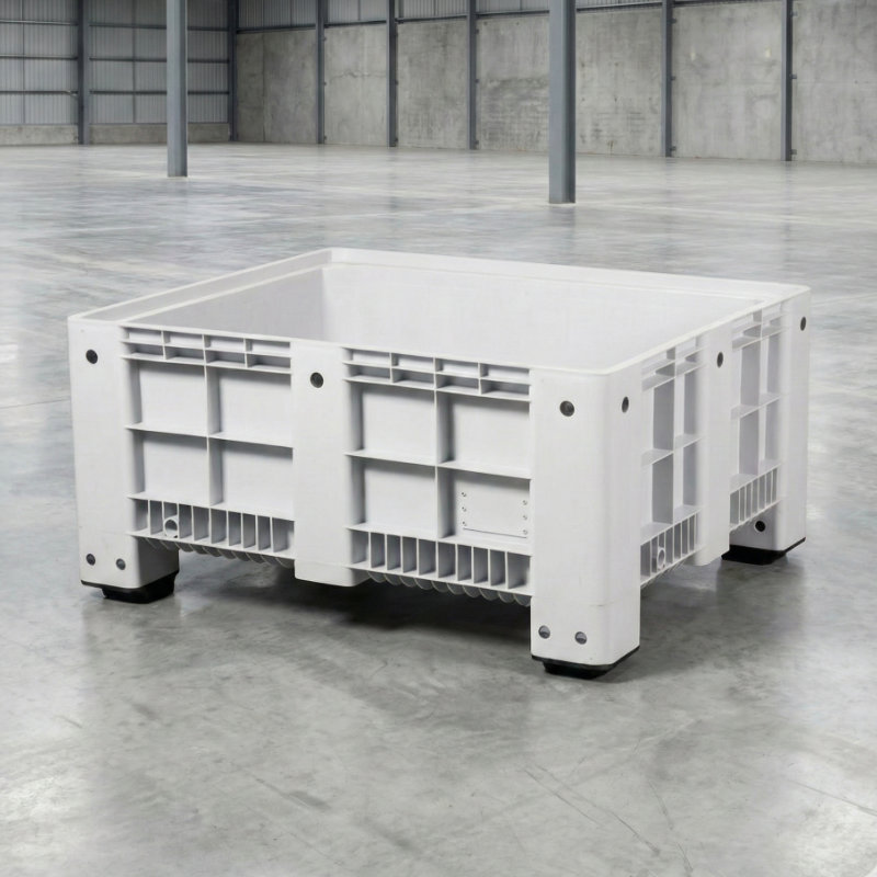 Bin Bajo 440L Cerrado Compacto - Bin de plástico industrial