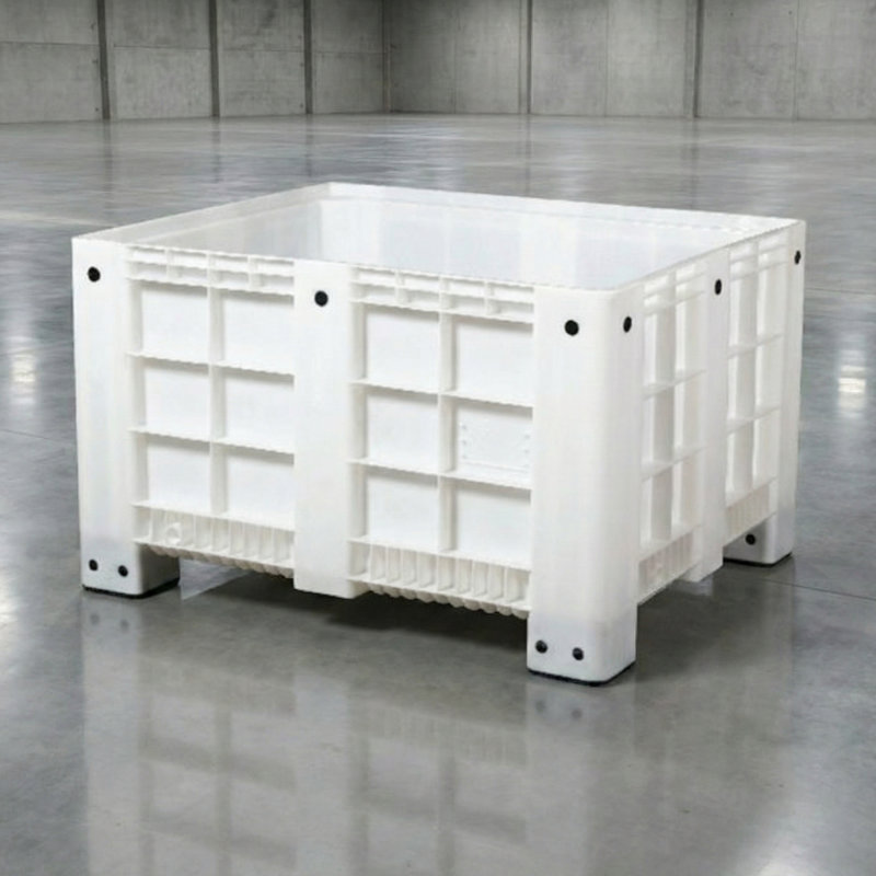 Bin Plástico 570L Cerrado 4 Patas - Bin de plástico industrial